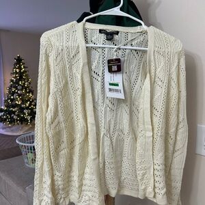 Chic Cream Open Front Cardigan